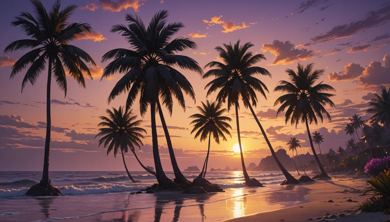 Stunning Beach Sunsets  by @undefined