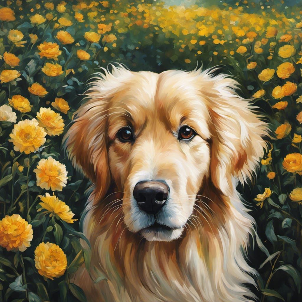 Golden Retriever - AI Generated Artwork - NightCafe Creator