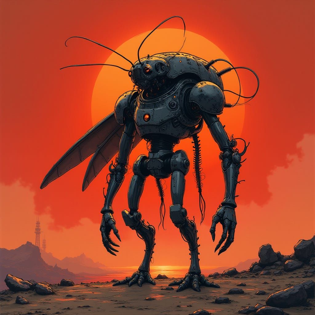 The cyborg searches the landscape. Scouring every parsect of the galaxy in hopes of finding some remnant of his creators...