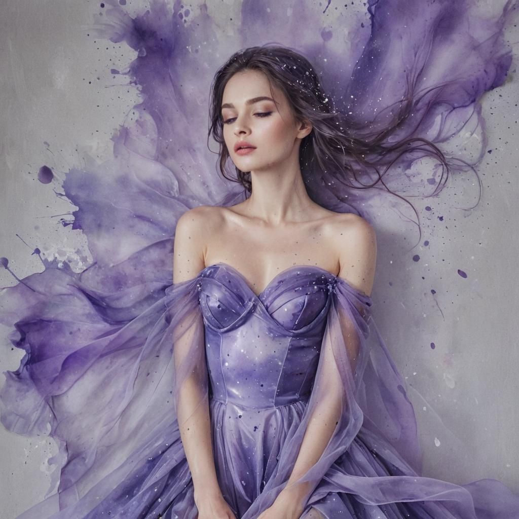 Tulle into Paint  by @FaeandDarkness
