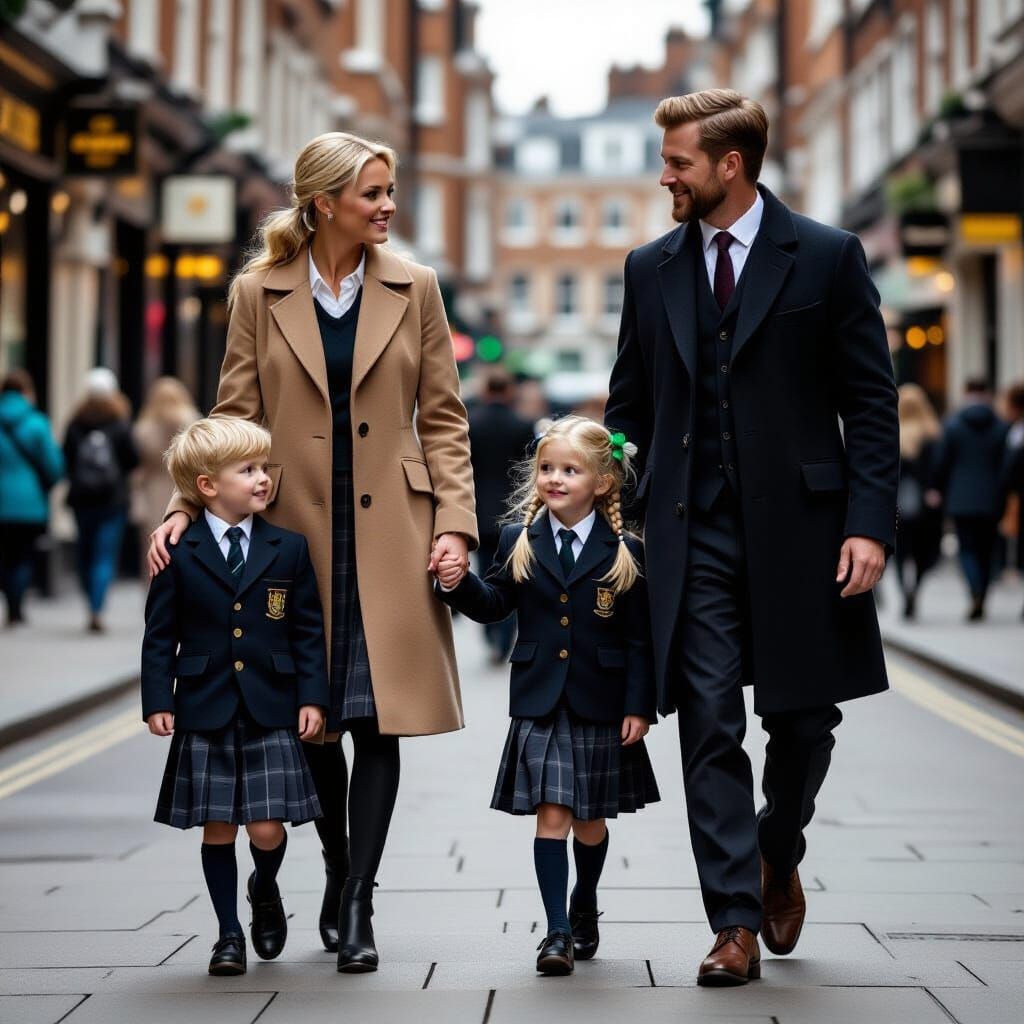 Ilya and Gaby take the twins to school
