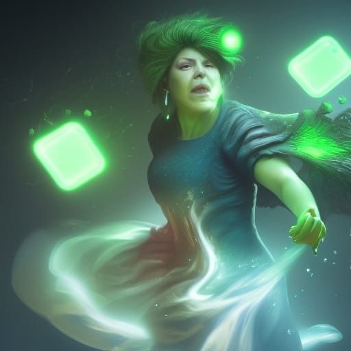 A Greenish Woman