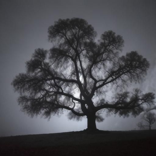 <lora:nature sparkles:1.0> Oak tree at night with a full moon in the background