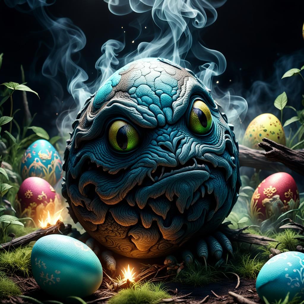 Monster egg - AI Generated Artwork - NightCafe Creator