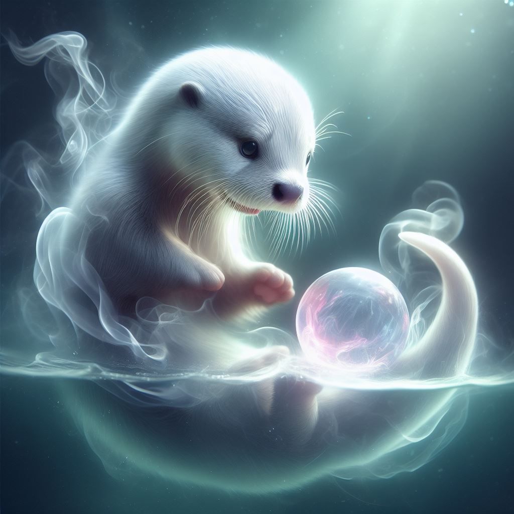 Ghost otter playing
