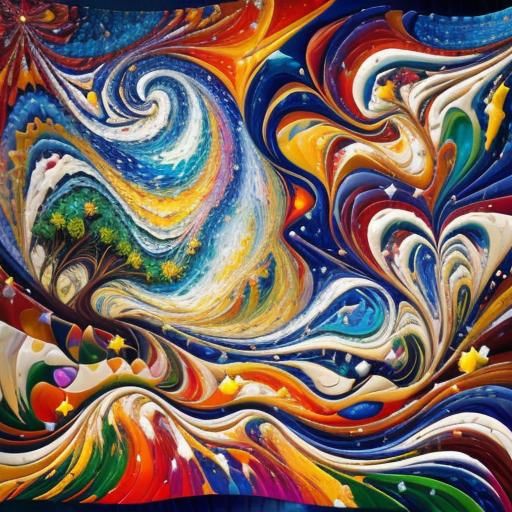 An urban sketch of an enchanted forest where sentient plants subtly communicate, filled with mystical creatures and soft whisper-like breeze...