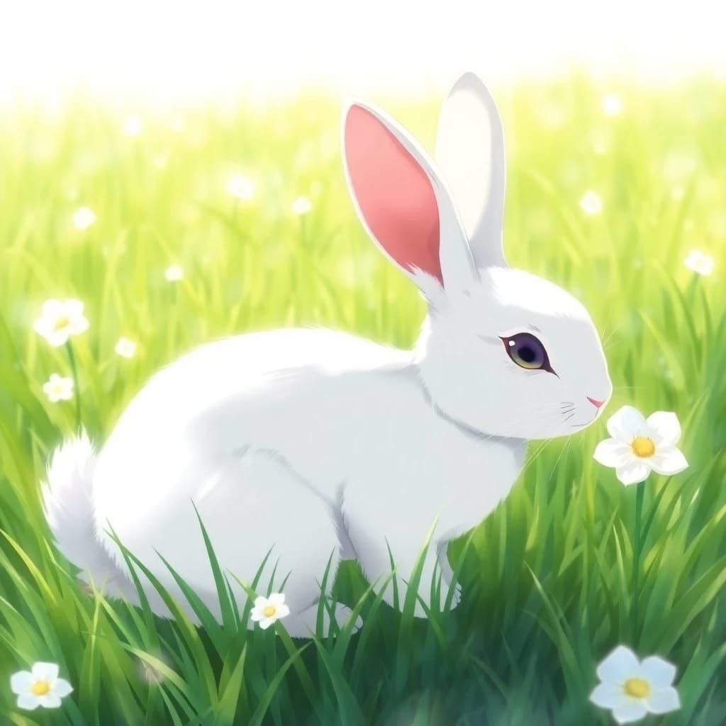 White Rabbit / Black Rabbit in the day and night ✨🌞🌙🐇