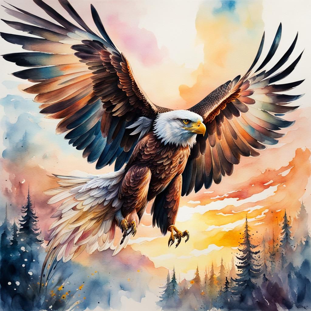 Beautiful eagle - AI Generated Artwork - NightCafe Creator