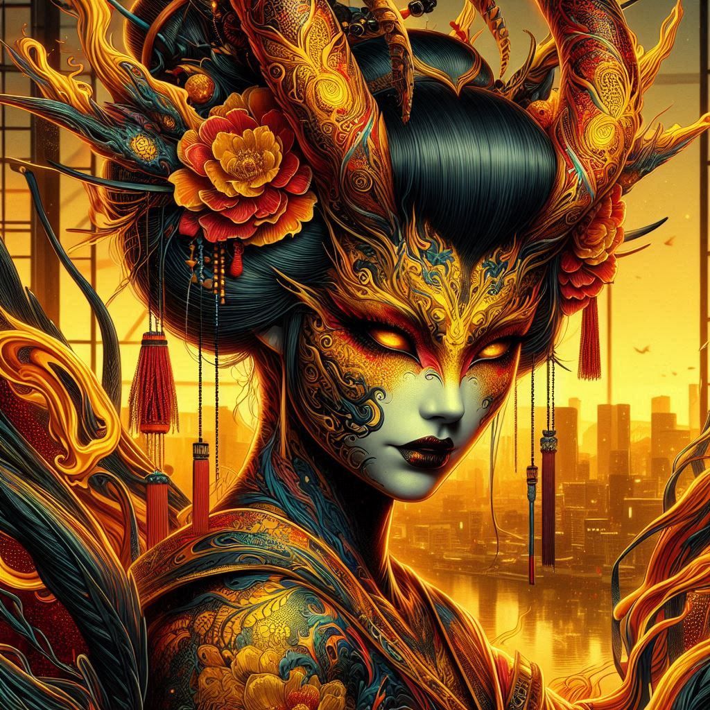 Demonic geisha woman 1.1