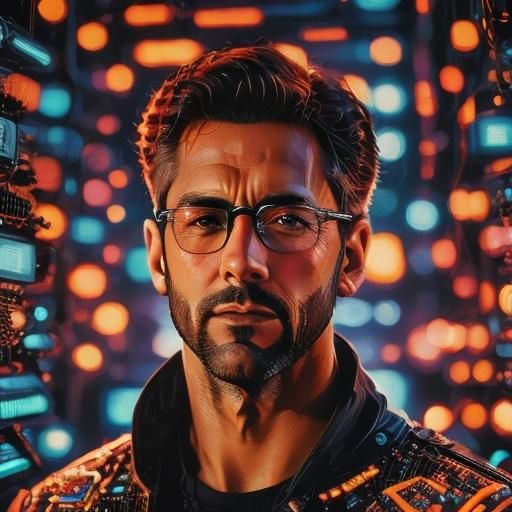 <lora:Macro v1:1.0> <lora:Murraypunk SD15:1.0> Portrait of a man