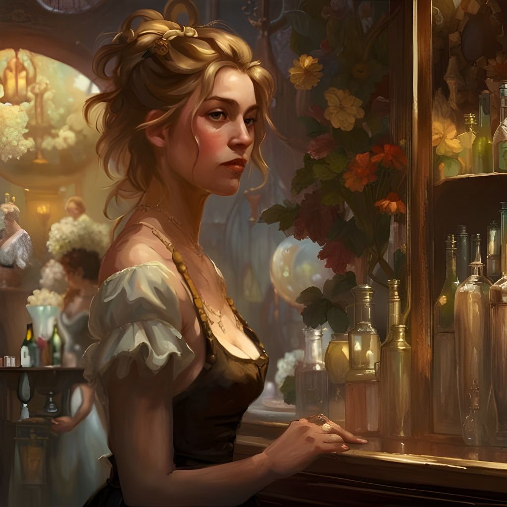 The barmaid - AI Generated Artwork - NightCafe Creator