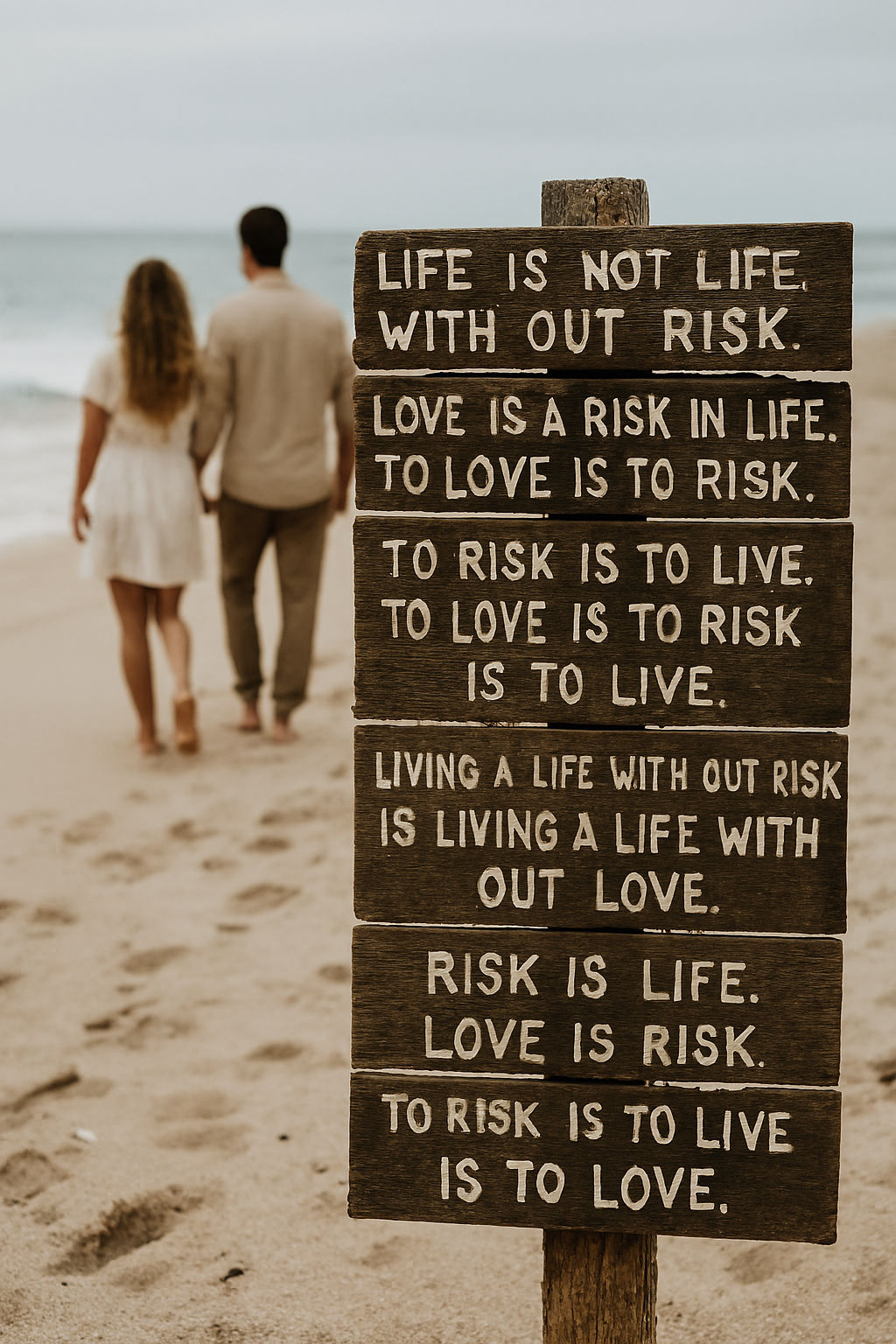 Life is not life with out risk. Love is a risk in life. To l...