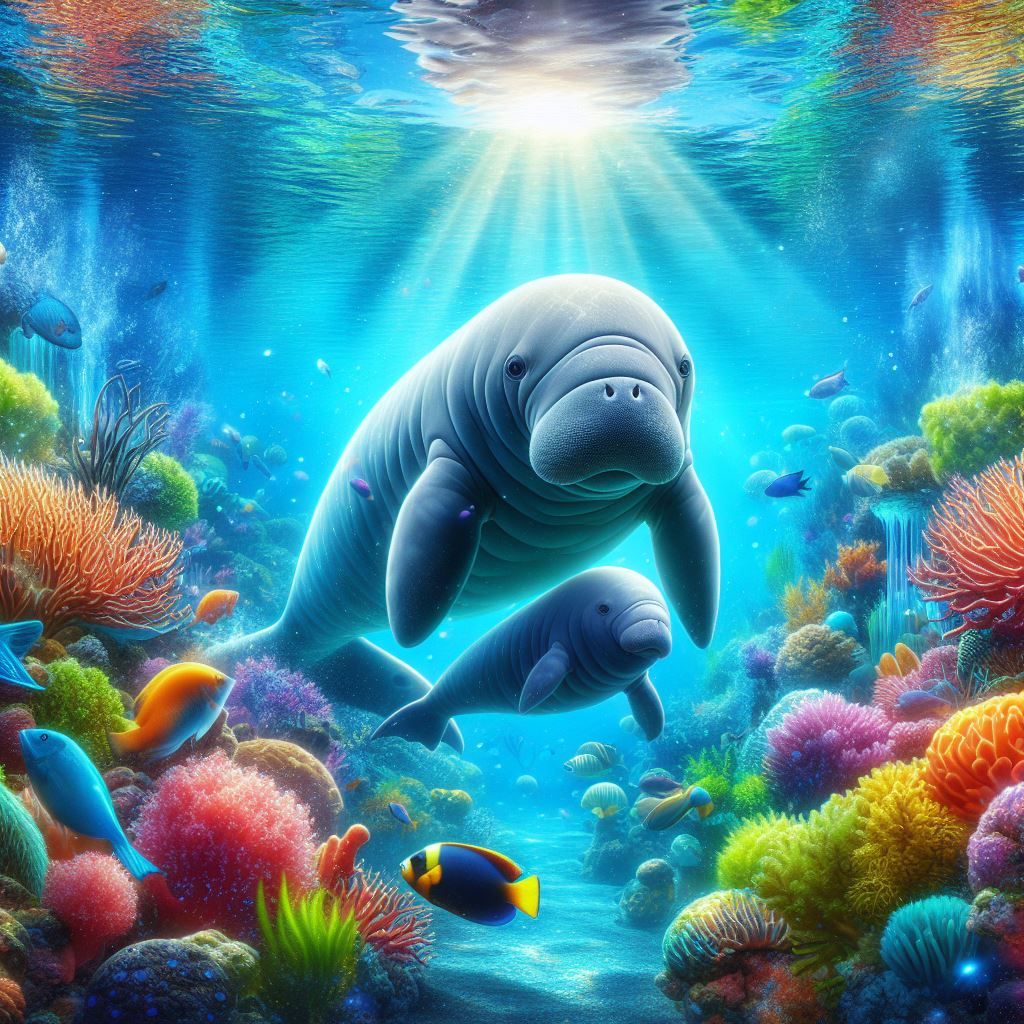 Azure Depths: A Dugong’s Haven