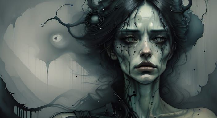 Dreamlike Contemplation in Muted Colors