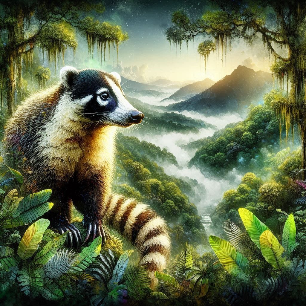 Challenge: White-nosed Coati - Cloud Forests  by @Chels