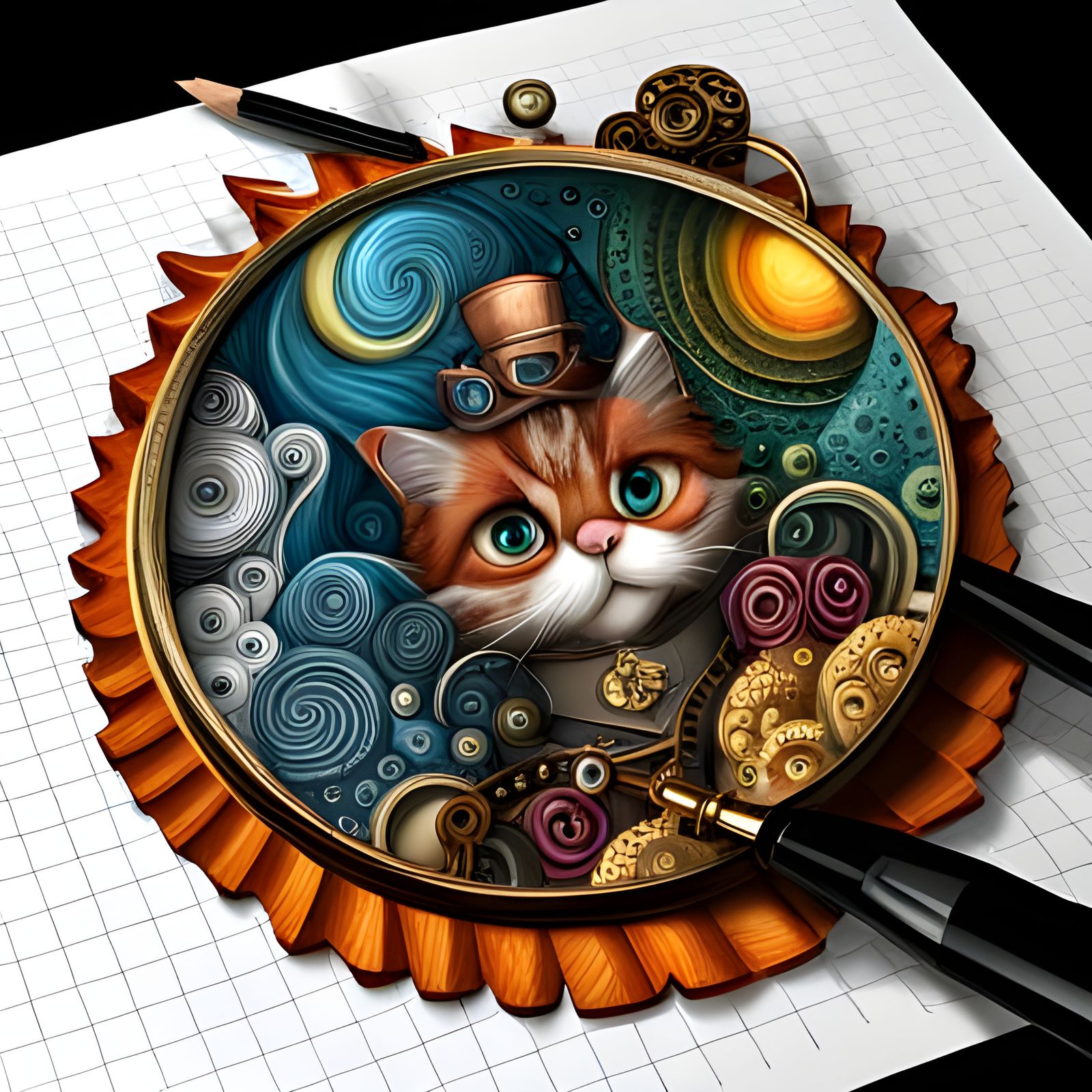 Needlepoint Kitty AI Generated Artwork NightCafe Creator