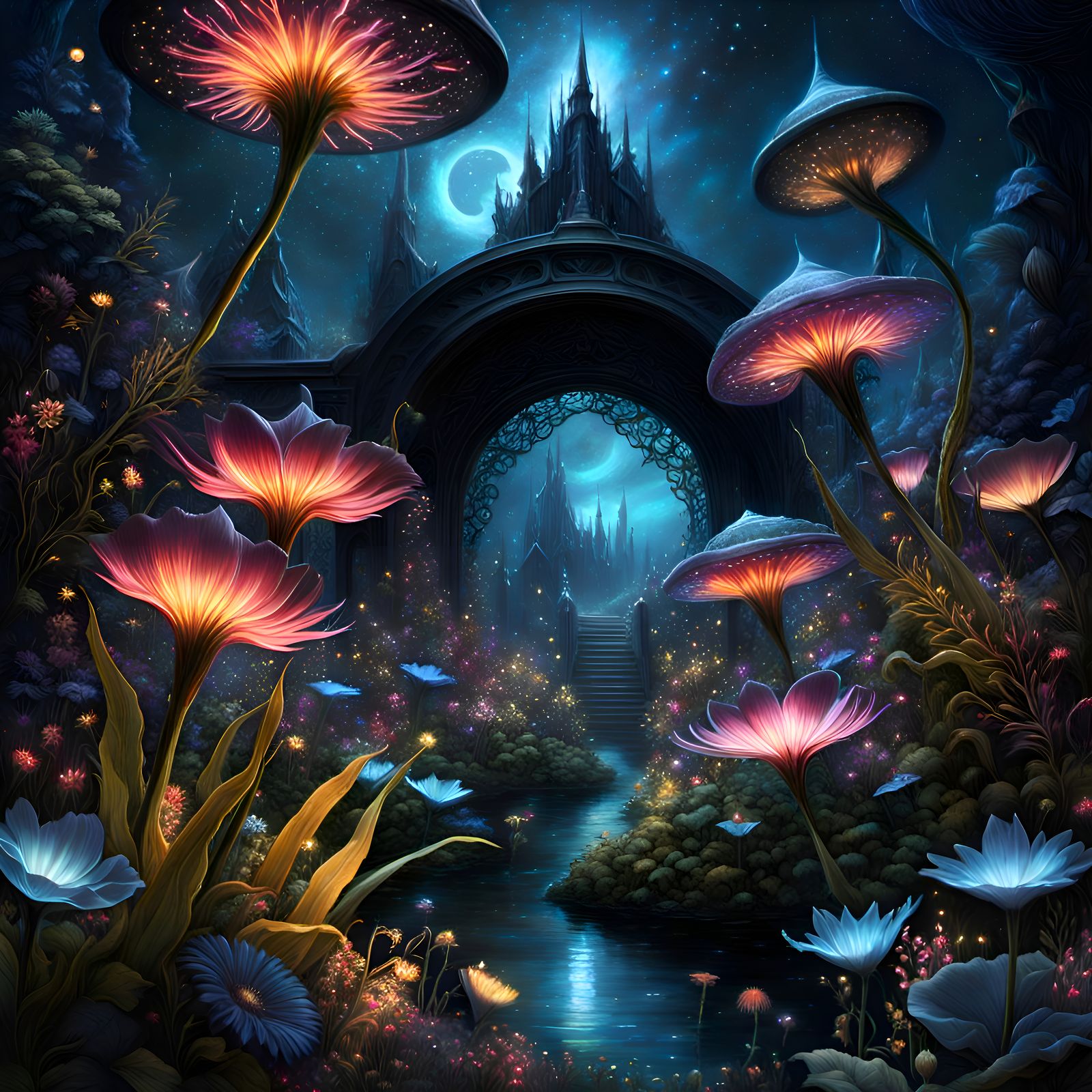 Magical Garden - AI Generated Artwork - NightCafe Creator