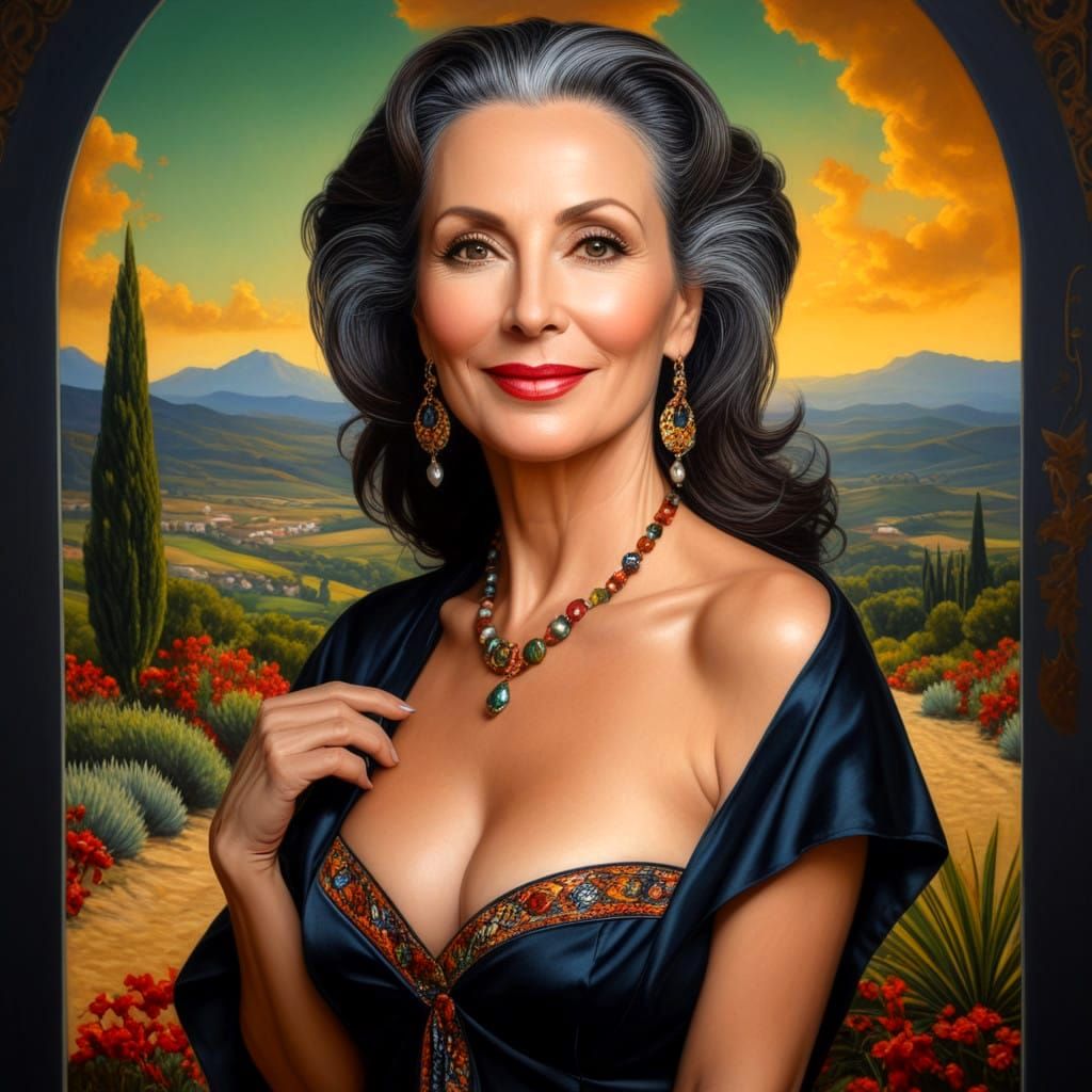 Sensual Lady in Hyperrealistic Portrait