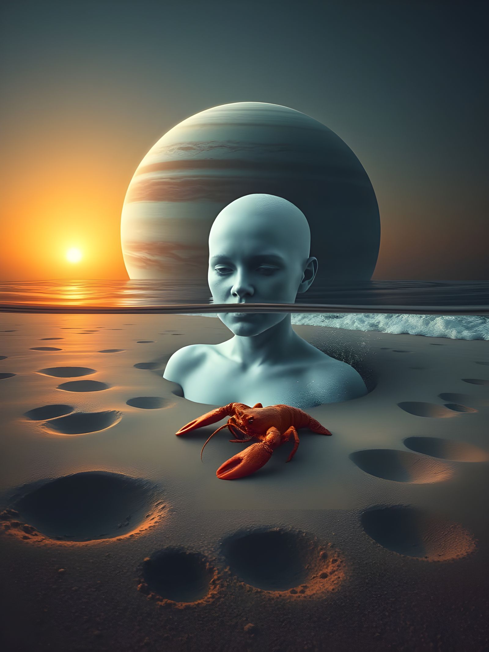 Submerged Woman  by @H0rati0