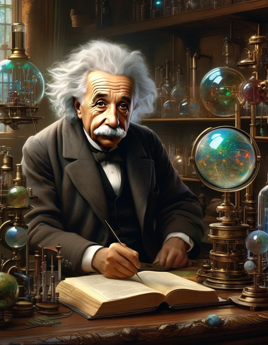 Einstein in his lab 06  by @jimdittmer