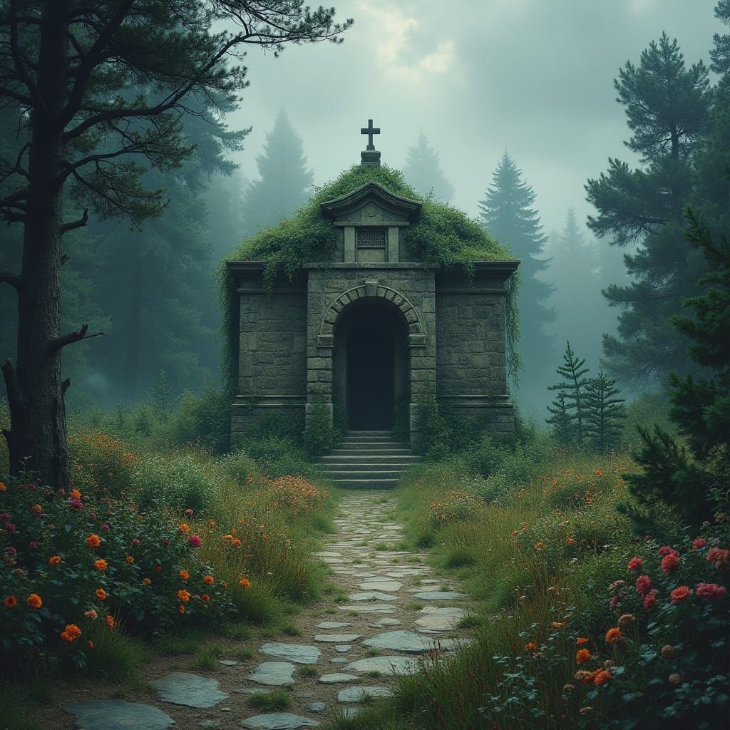 Mystical Rabbi Shimon bar Yochai's Tomb in Meron Winter Scen...