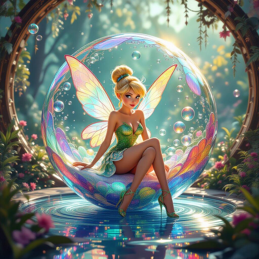 Tinker bell in bubble  by @Black Cat