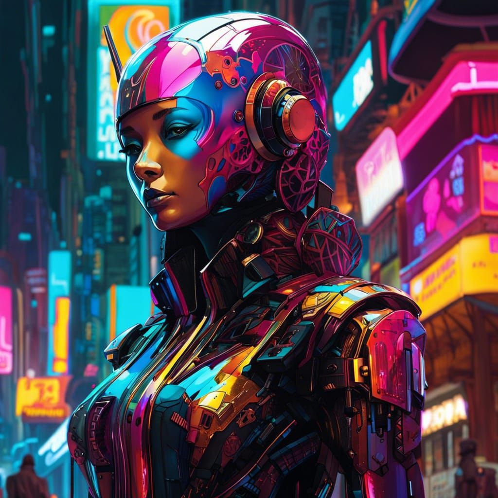 Vibrant Cyberpunk - AI Generated Artwork - NightCafe Creator