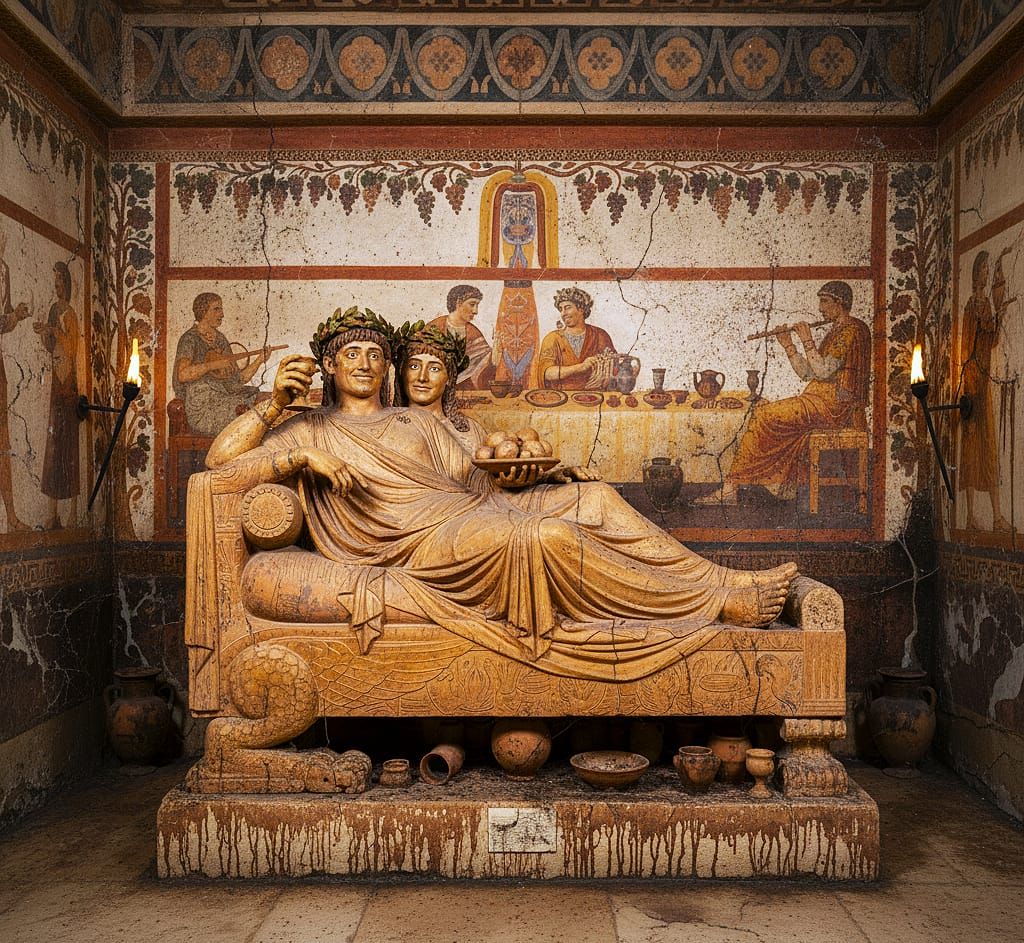 Etruscan Tomb of the Spouses. 6th century BC.
