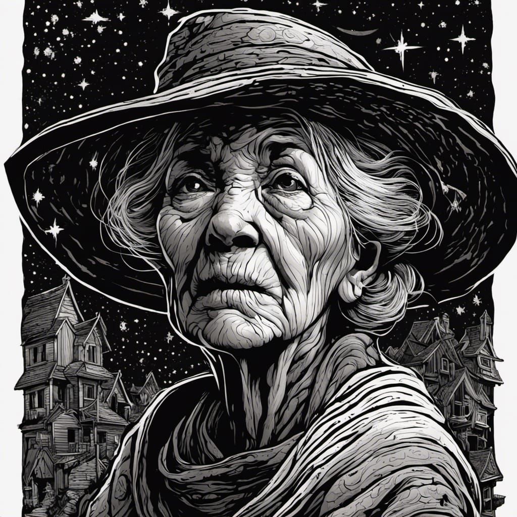 Old woman  by @QueenKittyKat