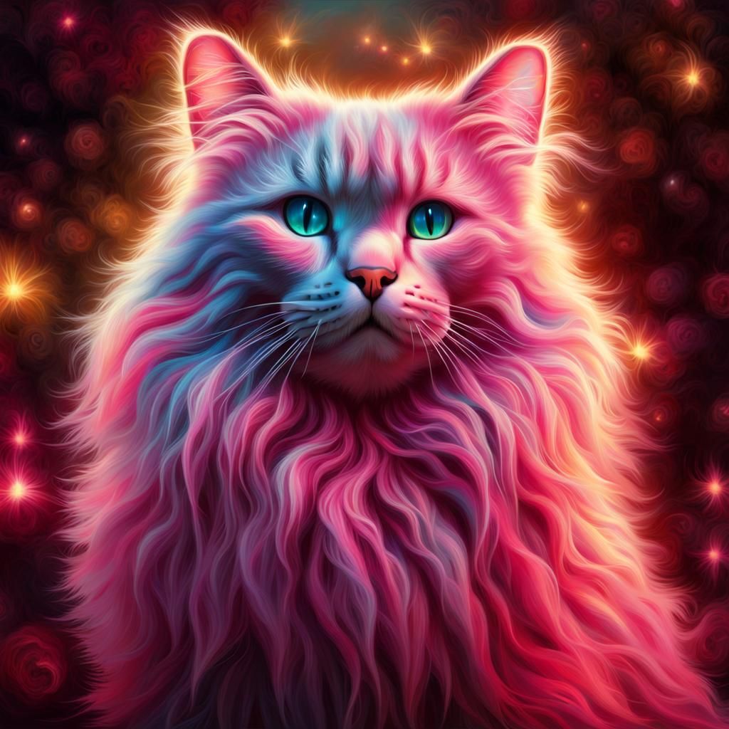 Fluffy cat - AI Generated Artwork - NightCafe Creator