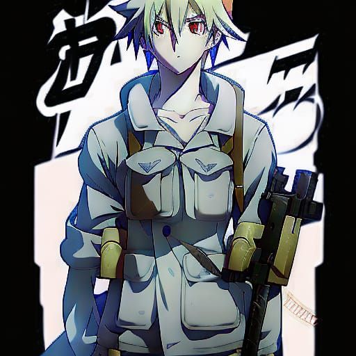 Anime, profile picture, cute, military, delicate details, Fo...