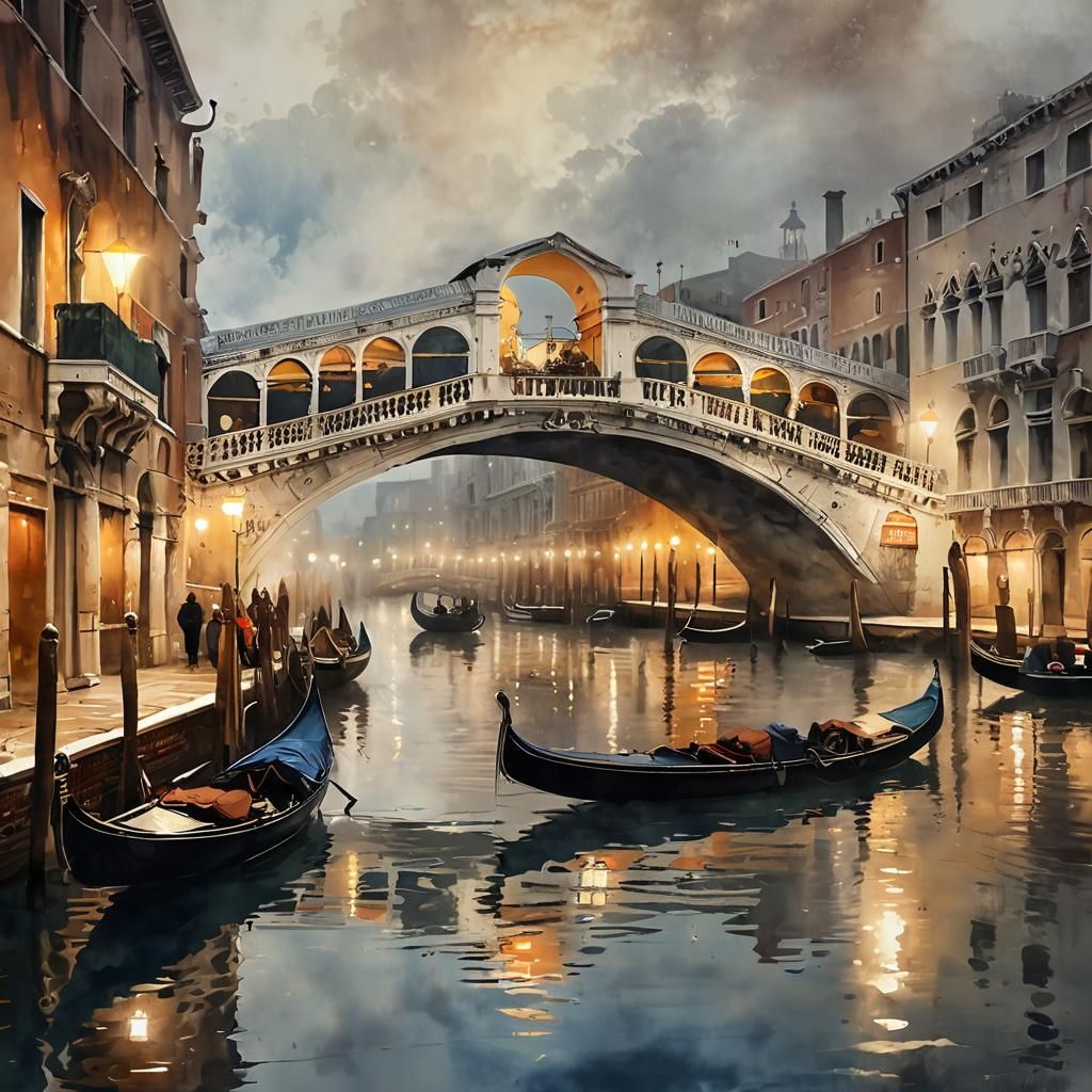 Ponte di Rialto bridge, Canal Grande  by @Montana Deroble