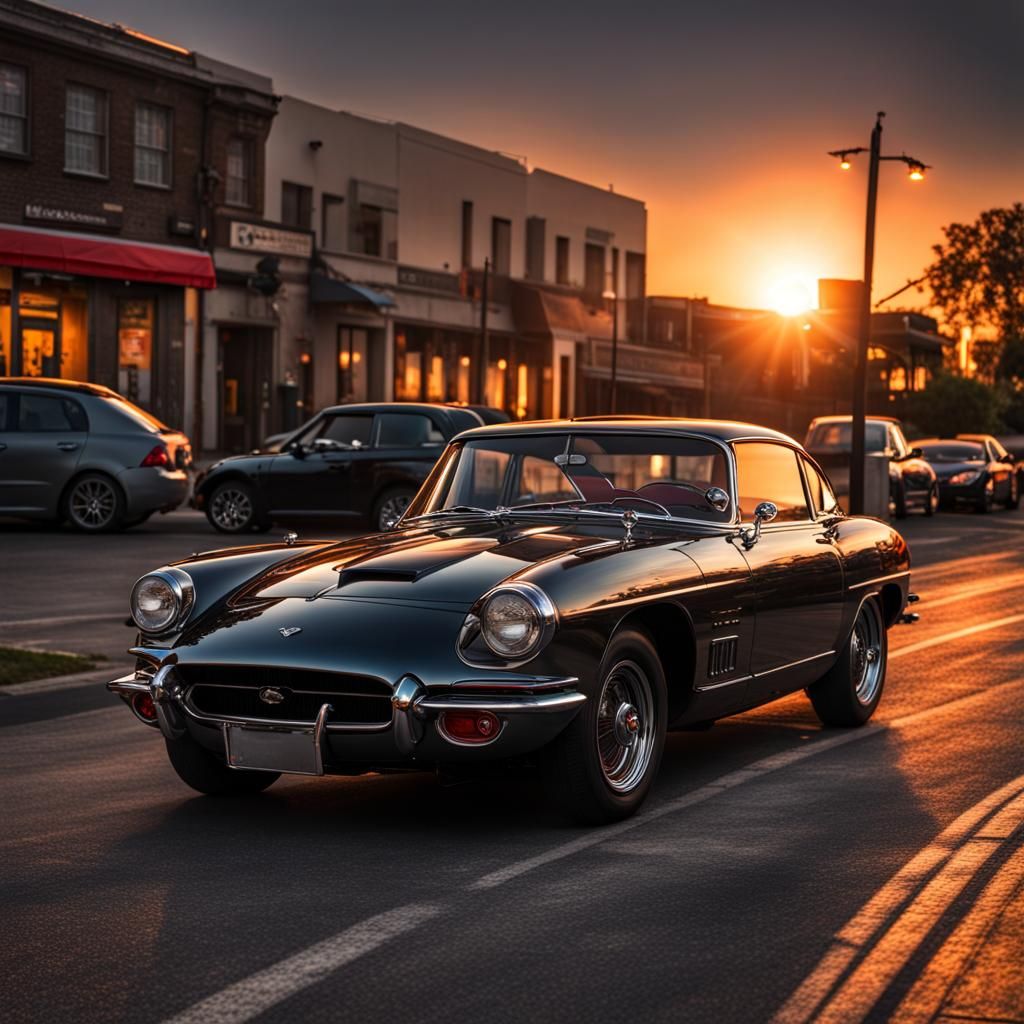 
sunset with cool car


 