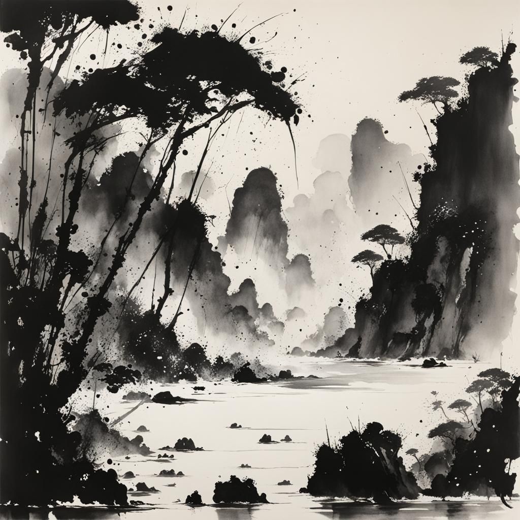 Mountains by the river  by @CatFriend