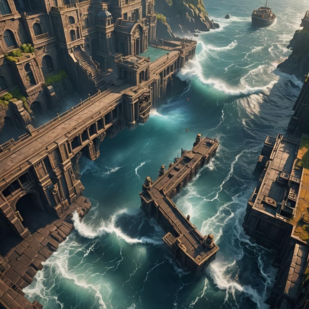 the ocean on the lock