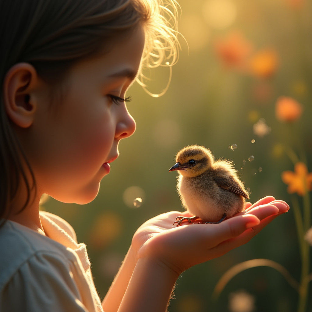 person picking up baby bird that fell out of the nest