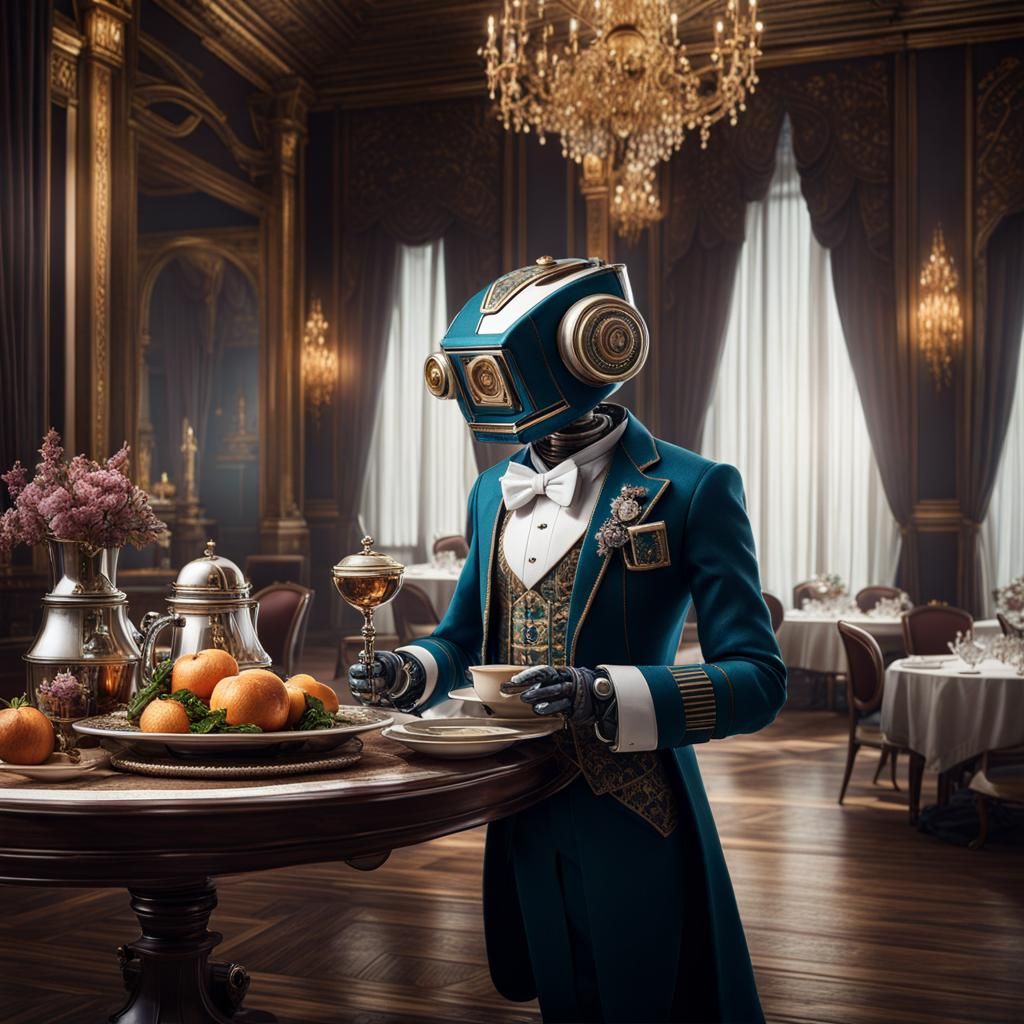 The Royal Robot Butler   by @David Gotet