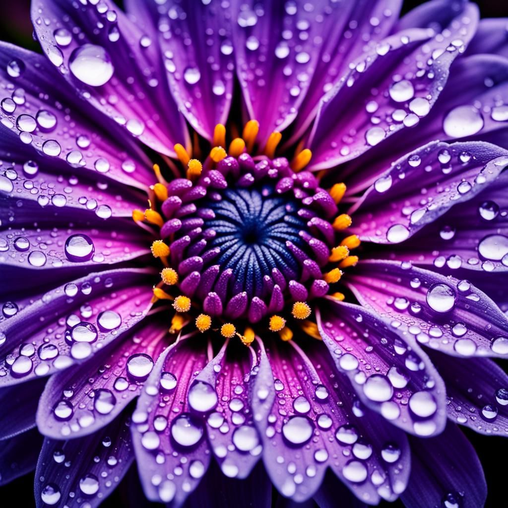 Floral Symmetry - Purple
