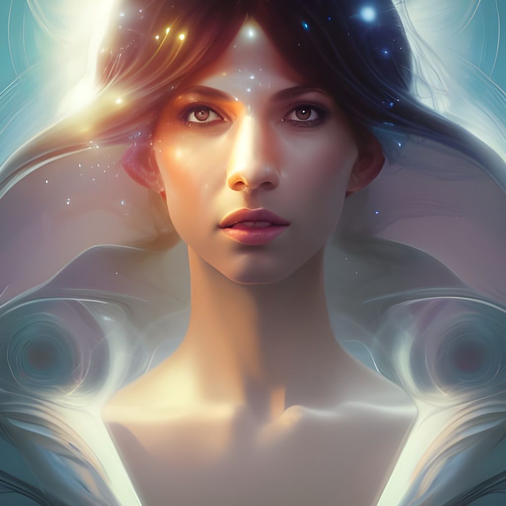 Godess of light, galactic, futuristic, - AI Generated Artwork ...