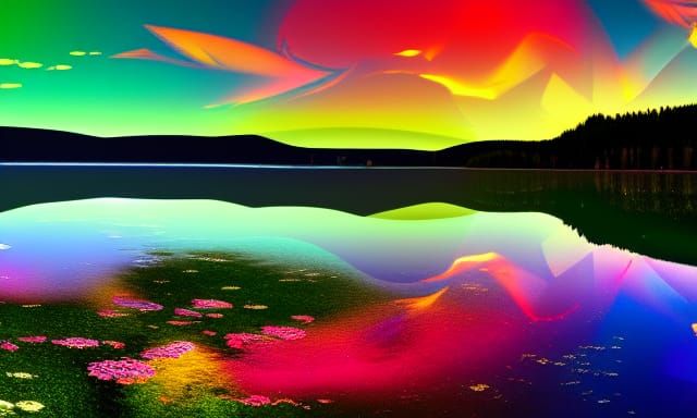 Cosmos in a lake