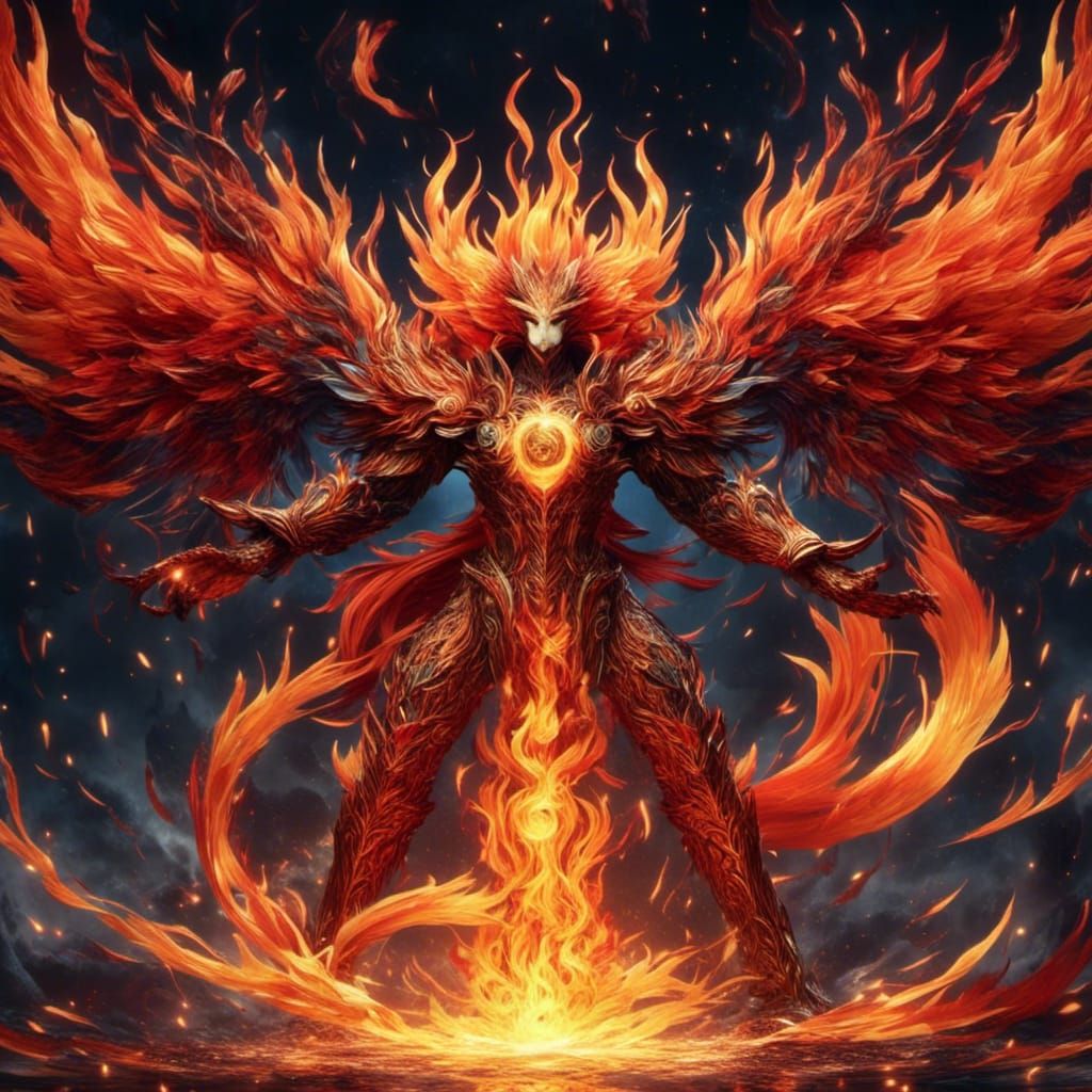 <lora:FF-Godz:1.0> Firefox god of flames 