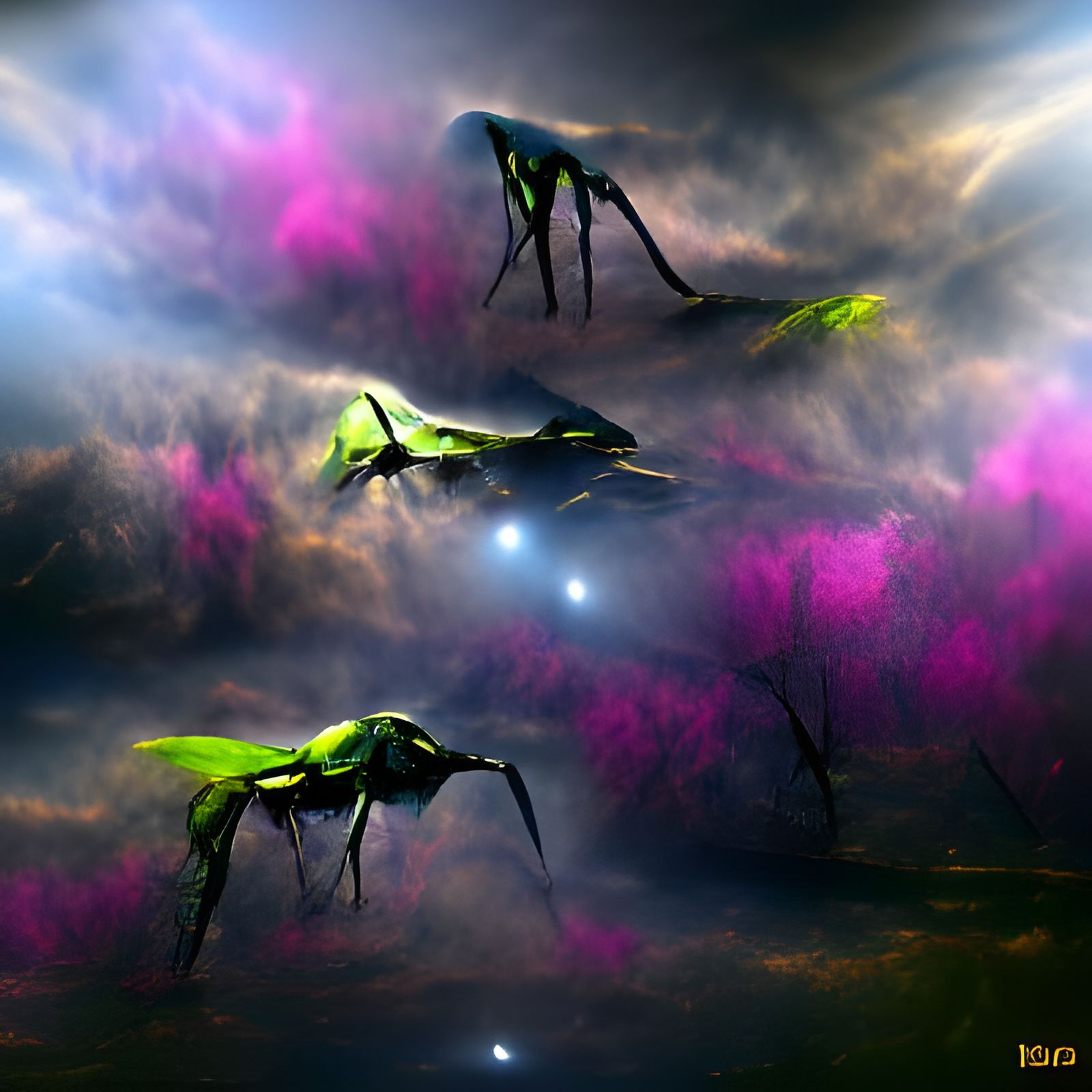 NEBULA ALIEN SPECIES 8K 3D 8k resolution beautiful iridescen...