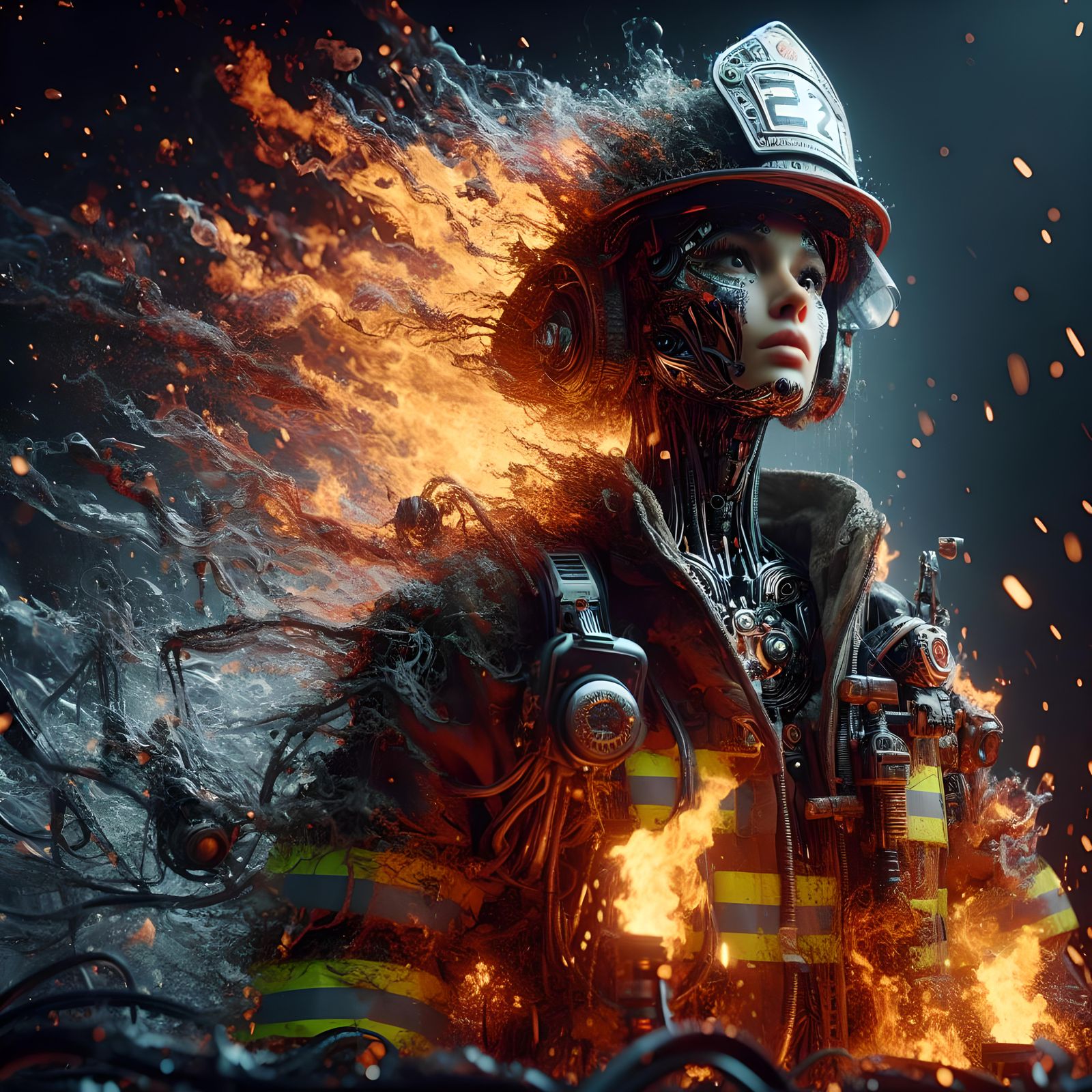 Embers of Tomorrow: The Cyborg Sentinel of the Inferno (1)…