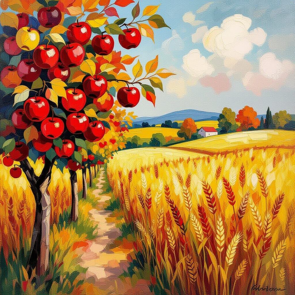 Celebrating the richness of the autumn season, when fields are full of grain, orchards overflow with ...  by @gits--