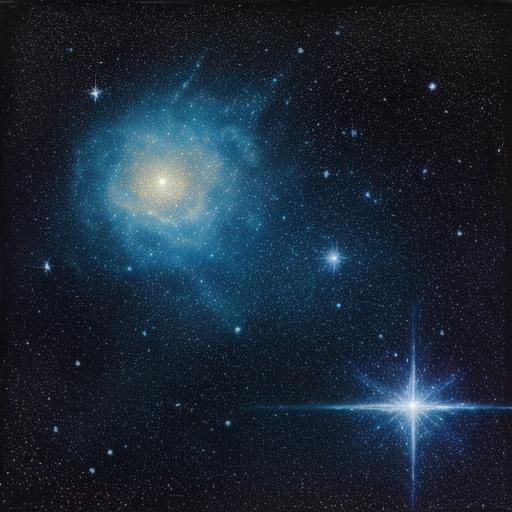 Blue Nebula and Stars