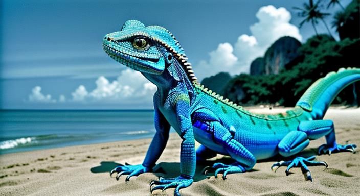 EVERYONE HAPPY OK Humphrey  lizard on the beach in Thailand ...