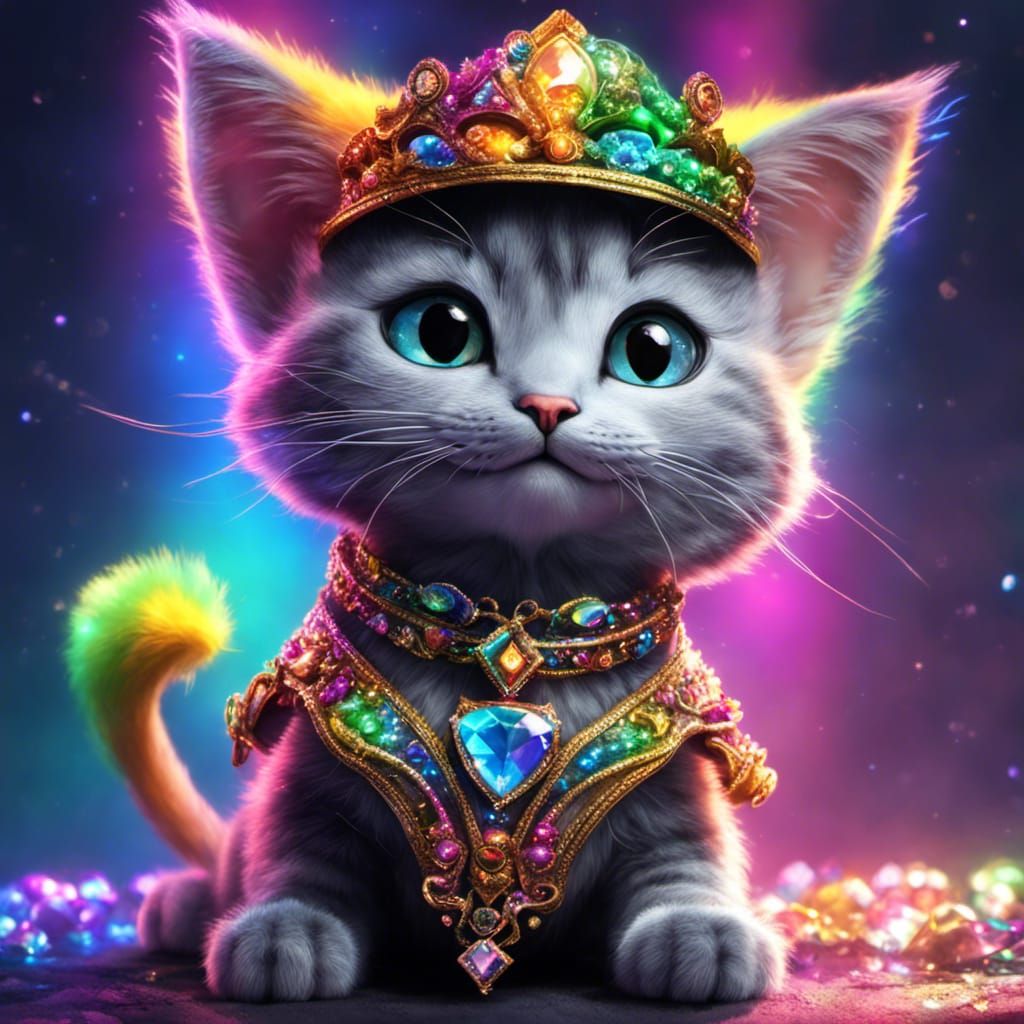 Sparkle Kitten 1 AI Generated Artwork NightCafe Creator