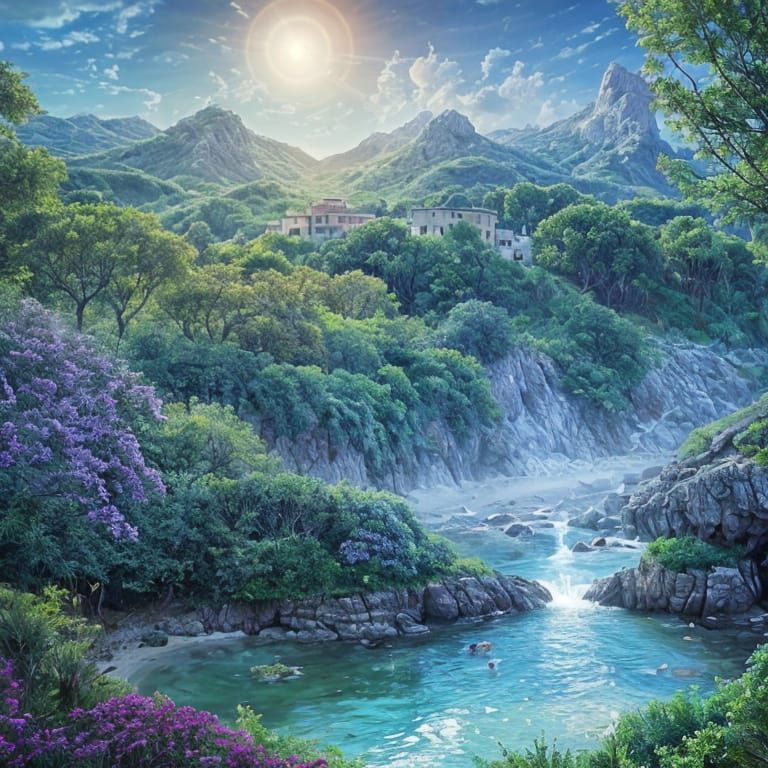 Magical Primeval Nature Landscape