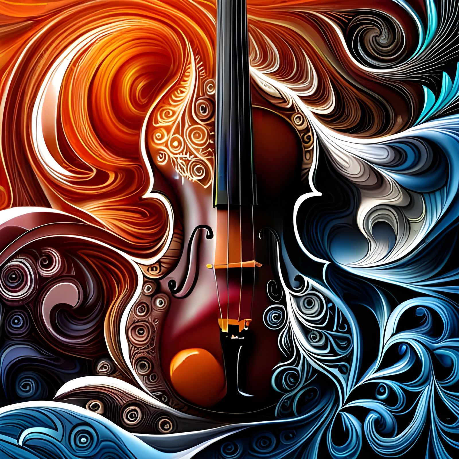Yin and Yang Violin  by @bamaresova