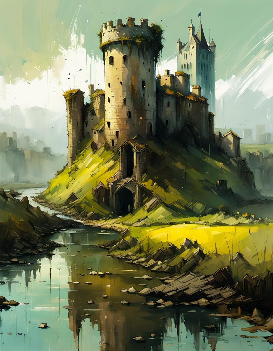 a ruined medieval castle